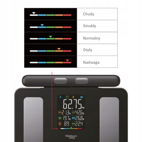 WAGA ŁAZIENKOWA ANALITYCZNA 15 PARAMETRÓW APPLE HEALTH GOOGLE FIT SCALA WEBBER