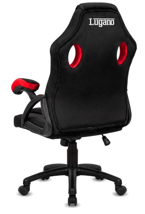 .Fotel obrotowy do biurka CARRERA M ALCANTARA BLACK + RED