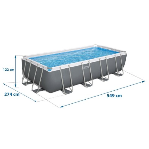 Basen stelażowy ogrodowy 549 x 274 x 122 cm 12w1 Bestway 56465
