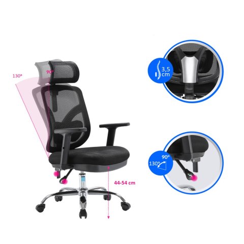 Fotel ergonomiczny ANGEL biurowy obrotowy jOkasta Czerwona