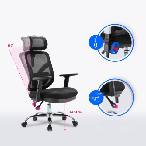 Fotel ergonomiczny ANGEL biurowy obrotowy jOkasta Czerwona