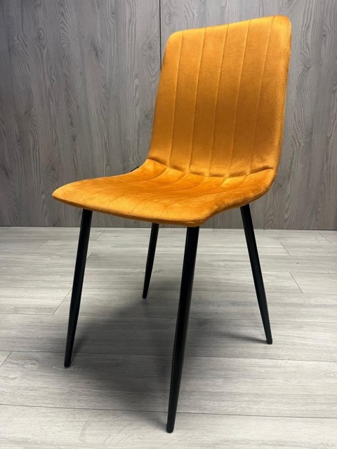 Krzesło tapicerowane AURORA VELVET BROWN