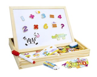 Drewniana Wielofunkcyjna Tablica Edukacyjna Do Pisania I Z Magnesami 2w1
