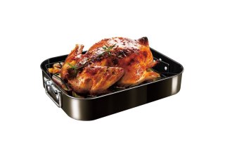 BRYTFANNA DO PIECZENIA Z RUSZTEM 41.5X32CM BERLINGER HAUS SHINY BLACK BH-7849