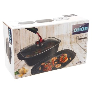 Brytfanna gęsiarka z pokrywką do piekarnika granitowa 3w1 GRANDE 5L 39x22cm ORION 127025