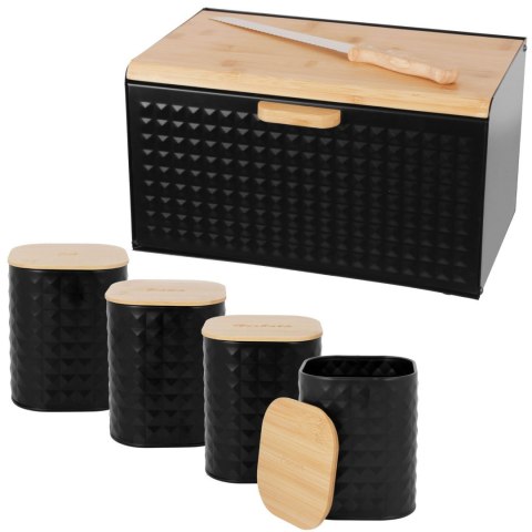 CHLEBAK DWUSTRONNIE OTWIERANY W ZESTAWIE Z 4 POJEMNIKAMI BRUNBESTE BB-2754-PL