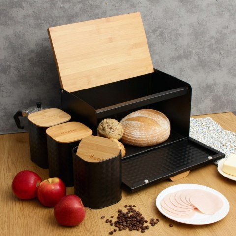 CHLEBAK DWUSTRONNIE OTWIERANY W ZESTAWIE Z 4 POJEMNIKAMI BRUNBESTE BB-2754-PL