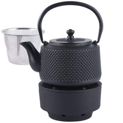 Czajniczek Żeliwny Z Podgrzewaczem Zaparzacz 0.8L KINGHOFF KH-1847