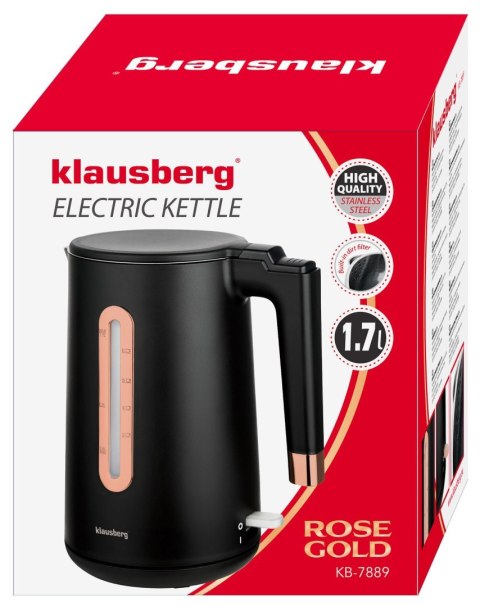 CZAJNIK ELEKTRYCZNY BEZPRZEWODOWY 1.7L CZARNY KLAUSBERG KB-7889