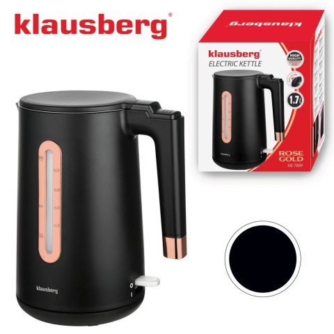 CZAJNIK ELEKTRYCZNY BEZPRZEWODOWY 1.7L CZARNY KLAUSBERG KB-7889