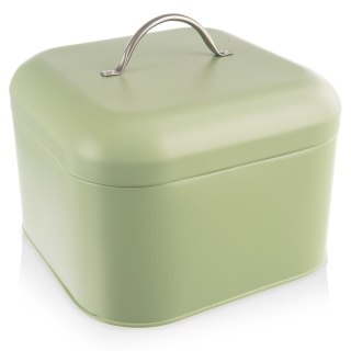 Chlebak metalowy pojemnik na chleb pieczywo zielony mały GREENISH 20x20x17cm ORION 152463
