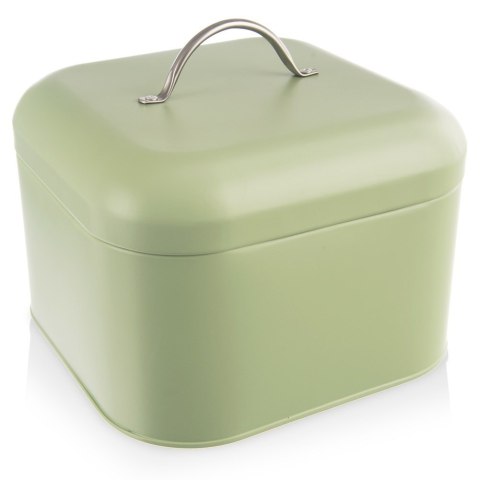 Chlebak metalowy pojemnik na chleb pieczywo zielony mały GREENISH 20x20x17cm ORION 152463