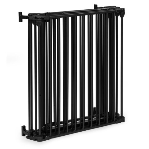 BRAMKA KOJEC BARIERKA OCHRONNA DLA DZIECI I ZWIERZĄT 5 PANELI 60 CM METAL CZARNY ECOTOYS