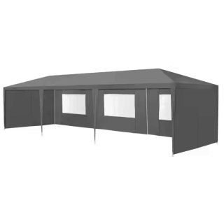 NAMIOT PAWILON OGRODOWY HANDLOWY 3X9 M 8 ŚCIANEK SZARY MULTIGARDEN
