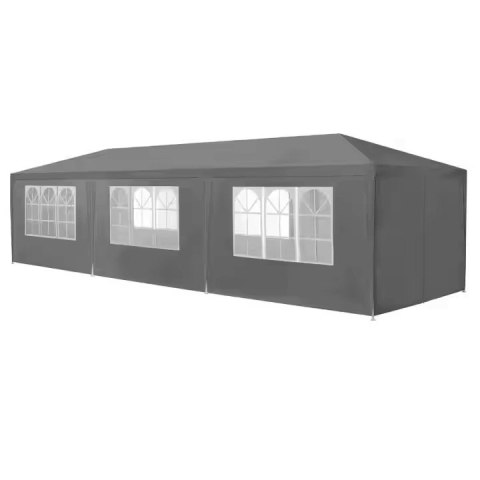 NAMIOT PAWILON OGRODOWY HANDLOWY 3X9 M 8 ŚCIANEK SZARY MULTIGARDEN