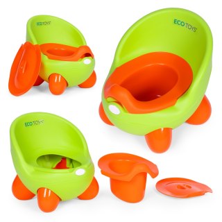 NOCNIK TOALETA SEDES DLA DZIECI WYJMOWANY WKŁAD ANTYPOŚLIZGOWE NÓŻKI ZIELONY ECOTOYS