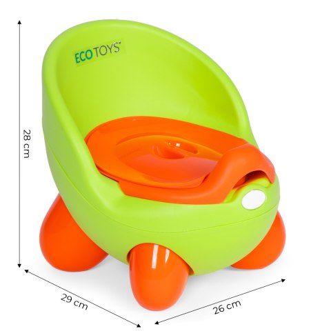 NOCNIK TOALETA SEDES DLA DZIECI WYJMOWANY WKŁAD ANTYPOŚLIZGOWE NÓŻKI ZIELONY ECOTOYS