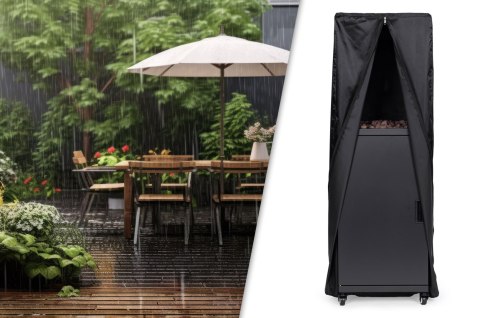 Ogrzewacz Gazowy Promiennik Grzejnik 13 kw Szklany Na Ogród Patio Reduktor Kamienie Wulkaniczne Pokrowiec MULTIGARDEN