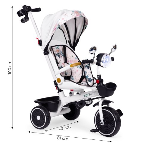 ROWEREK TRÓJKOŁOWY DLA DZIECI SPACERÓWKA OBRACANE SIEDZISKO PCHACZ DASZEK ECOTOYS