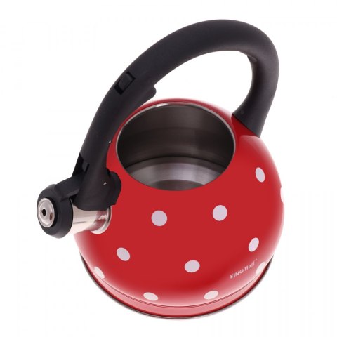 Czajnik Emaliowany Czerwony W Groszki KiNGHOFF 2.0L KH-1049