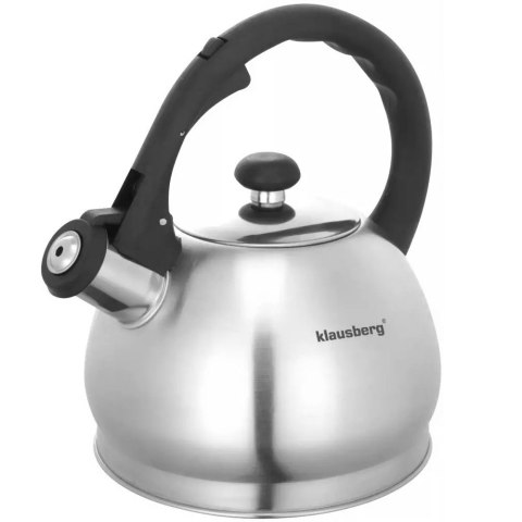 Czajnik Stalowy Z Gwizdkiem Srebrny Satynowy 1.8L KLAUSBERG KB-7042
