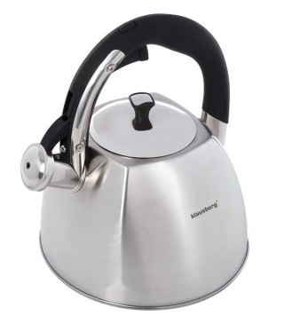 Czajnik Stalowy Z Gwizdkiem Satynowy Szary INOX KLAUSBERG 3.0L KB-7015