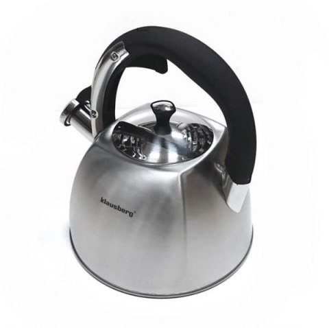 Czajnik Stalowy Z Gwizdkiem Satynowy Szary INOX KLAUSBERG 3.0L KB-7015