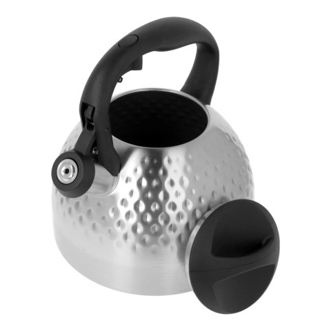 Czajnik na gaz stalowy z gwizdkiem indukcja 2.7L srebrny diament BRUNBESTE BB-2467