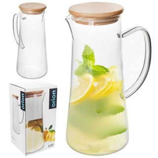 Dzbanek szklany na napoje sok wodę herbatę z pokrywką 1.35L stołowy ORION 126645