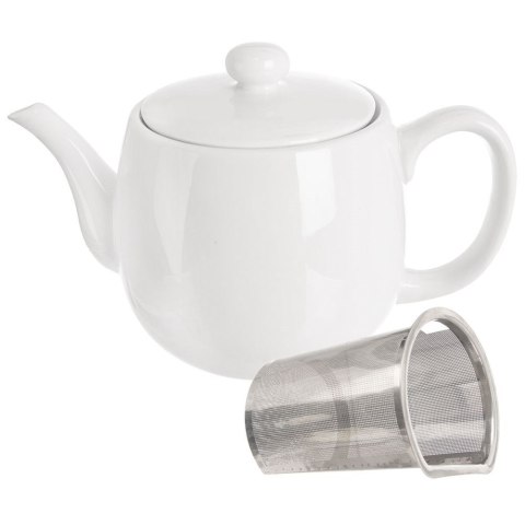 Dzbanek z zaparzaczem do parzenia herbaty porcelanowy biały 700ml MONA ORION 156010