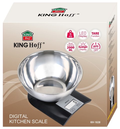 ELEKTRONICZNA WAGA KUCHENNA Z MISĄ 2L / 1G / 5KG KINGHOFF KH-1828