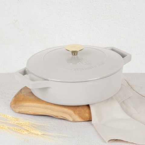 EMALIOWANY NISKI GARNEK ŻELIWNY 2.57L 26CM BERLINGER HAUS STRONG MOLD SAHARA BH-6530