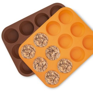 FORMA DO PIECZENIA 12 MUFFINEK BABECZEK BABECZKI SILIKONOWA POMARAŃCZOWA SILLINIE ORION 151719