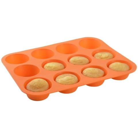 FORMA DO PIECZENIA 12 MUFFINEK BABECZEK BABECZKI SILIKONOWA POMARAŃCZOWA SILLINIE ORION 151719