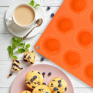 FORMA DO PIECZENIA 20 MINI MUFFINEK BABECZEK BABECZKI SILIKONOWA POMARAŃCZOWA SILLINIE ORION 151764