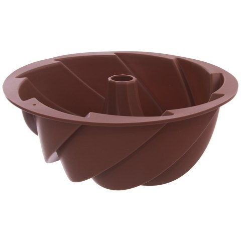 FORMA DO PIECZENIA BABKI Z KOMINEM SILIKONOWA BRĄZOWA KWIAT 23.5CM SILLINIE ORION 151710