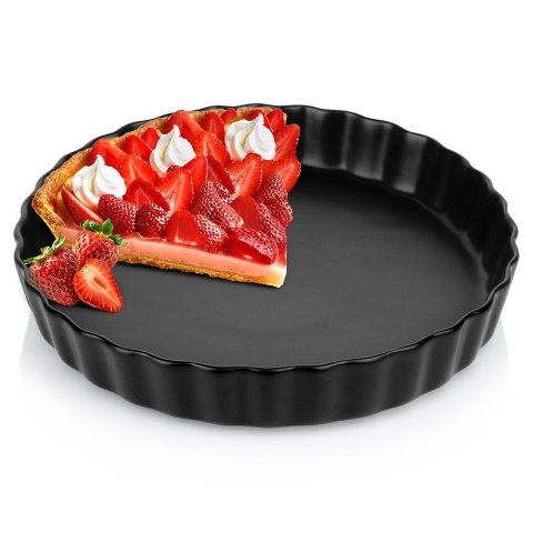 FORMA DO PIECZENIA TARTY CIASTA CERAMICZNA CZARNA 24.5CM VILDE 279003