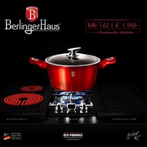 GARNEK 6.5L 28CM BERLINGER HAUS METALLIC LINE BURGUNDY BH-1258-N