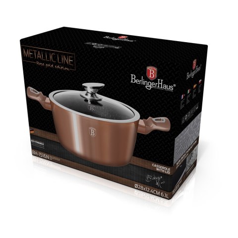 GARNEK 6.5L 28CM BERLINGER HAUS METALLIC ROSE GOLDBH-1516-N
