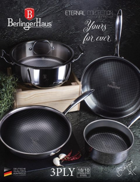 GARNEK STALOWY 18/10 6.1L 28cm BERLINGER HAUS ETERNAL COLLECTION BH-7446