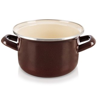 Garnek emaliowany indukcja na indukcję gaz BROWN 16 cm 1.4L ORION 113361