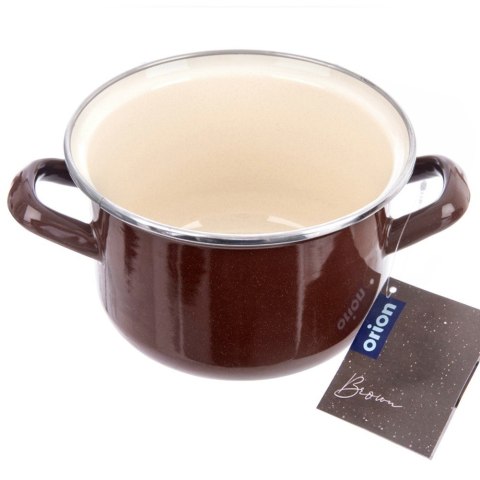 Garnek emaliowany indukcja na indukcję gaz BROWN 16 cm 1.4L ORION 113361