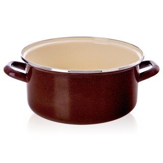 Garnek emaliowany indukcja na indukcję gaz BROWN duży 26 cm 5L ORION 113330