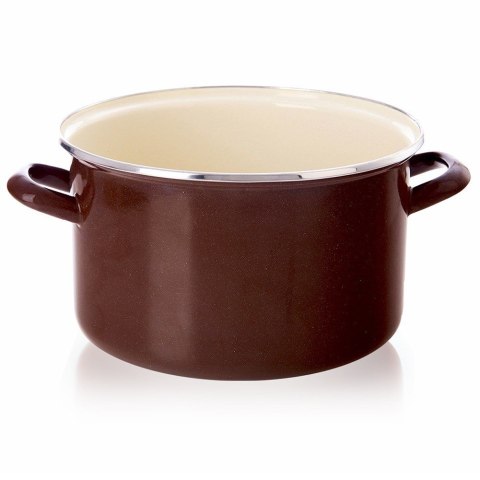 Garnek emaliowany indukcja na indukcję gaz BROWN duży 26 cm 6.5L ORION 113334