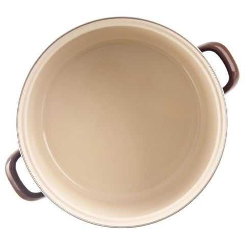 Garnek emaliowany indukcja na indukcję gaz BROWN duży 30 cm 10L ORION 113351