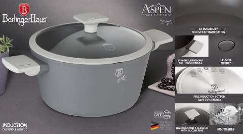 GARNEK Z POW. TYTANOWĄ 28cm 6.1L BERLINGER HAUS ASPEN BH-7068