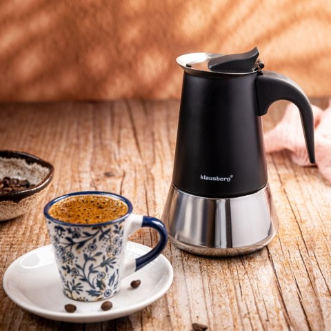 KAWIARKA ESPRESSO KAFETERKA CIŚNIENIOWA KLAUSBERG 200ML (3 FILIŻANKI) KB-7844