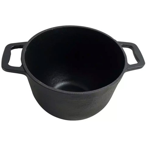 KOCIOŁEK ŻELIWNY MYŚLIWSKI 8.0L Z PATELNIĄ GRILL 2 W 1 KINGHOFF KH-1733