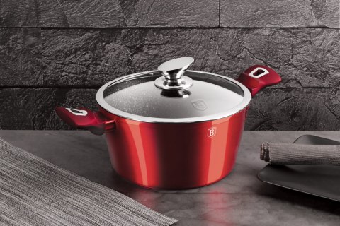 KOMPLET GARNKÓW 6-ele 24cm BERLINGER HAUS METALLIC LINE BURGUNDY BH-7050