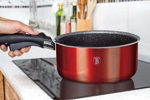 Komplet Garnków 9 Elementów CLICK & COOK BERLINGER HAUS METALLIC LINE BURGUNDY BH-6145